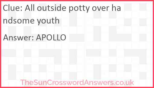 All outside potty over handsome youth Answer