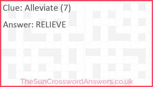 Alleviate (7) Answer