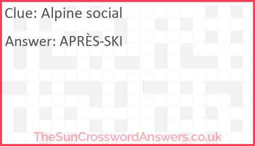 Alpine social Answer