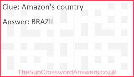 Amazon's country Answer