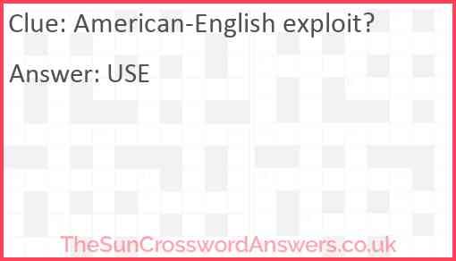 American-English exploit? Answer