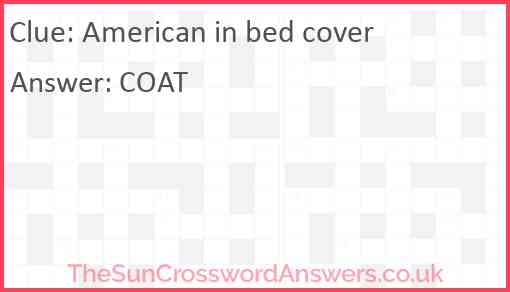 American in bed cover Answer