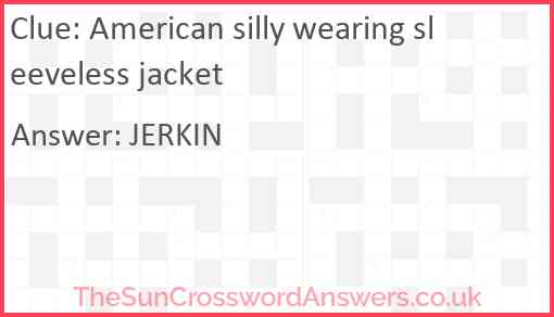 American silly wearing sleeveless jacket Answer