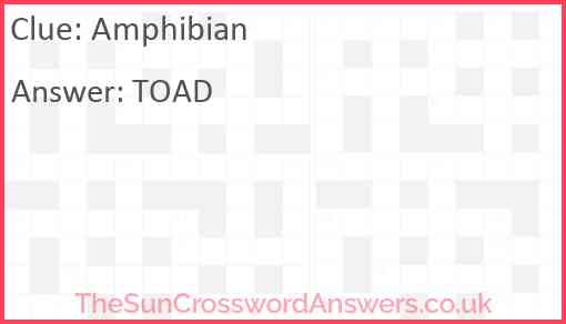 Amphibian Answer