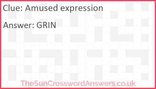 Amused expression Answer