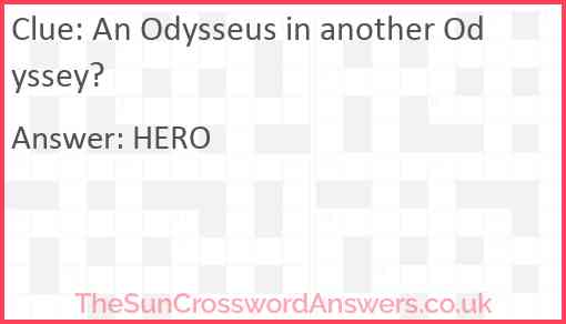 An Odysseus in another Odyssey? Answer