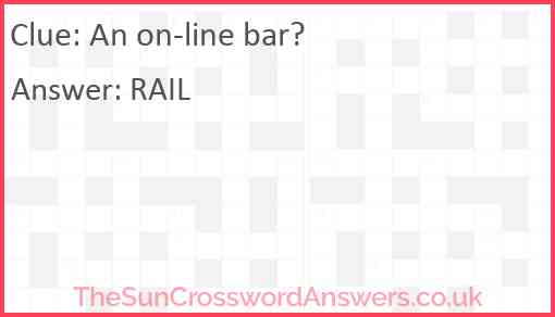 An on-line bar? Answer