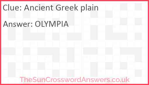 Ancient Greek plain Answer