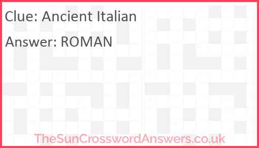 Ancient Italian Answer