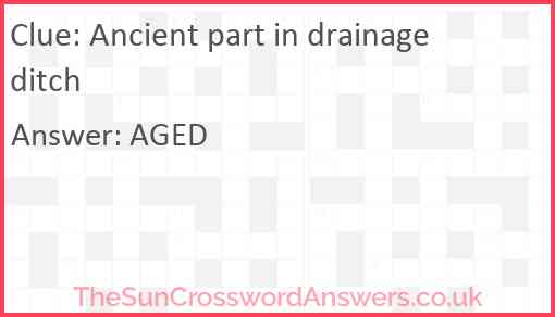 Ancient part in drainage ditch Answer