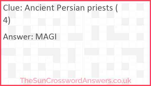 Ancient Persian priests (4) Answer