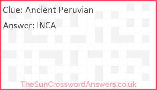 Ancient Peruvian Answer