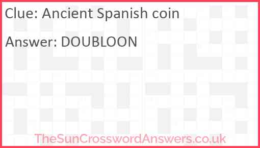 Ancient Spanish coin Answer