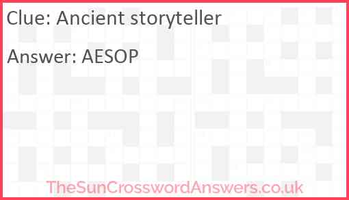 Ancient storyteller Answer