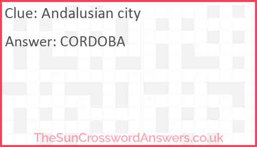 Andalusian city Answer