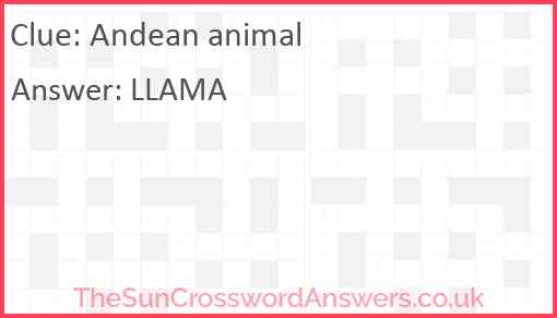 Andean animal Answer
