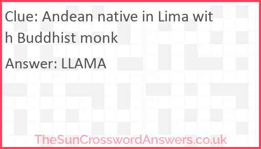 Andean native in Lima with Buddhist monk Answer