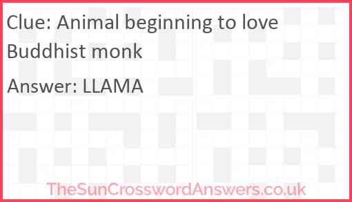 Animal beginning to love Buddhist monk Answer