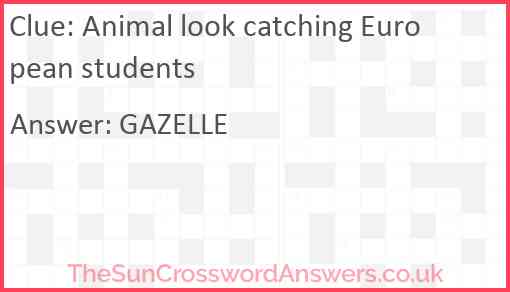 Animal look catching European students Answer