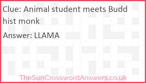 Animal student meets Buddhist monk Answer