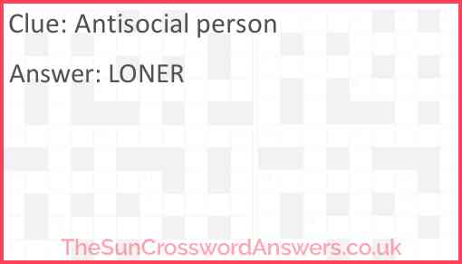 Antisocial person Answer