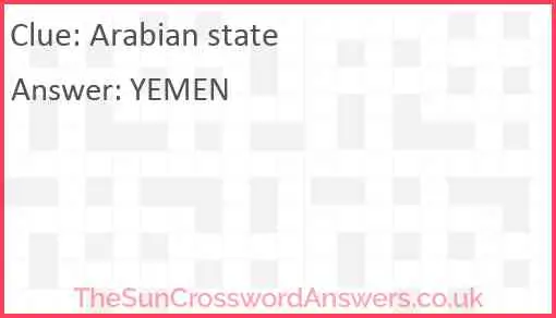 Arabian state Answer