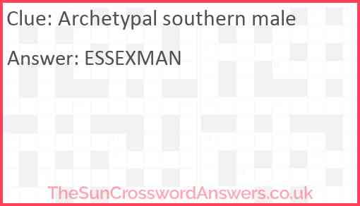 Archetypal southern male Answer