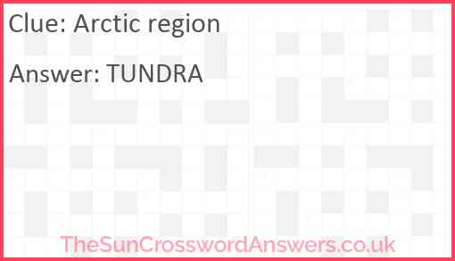 Arctic region Answer