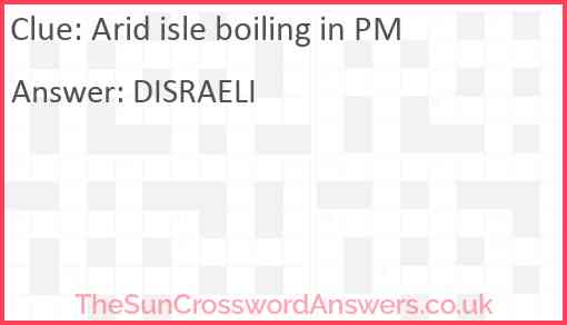 Arid isle boiling in PM Answer