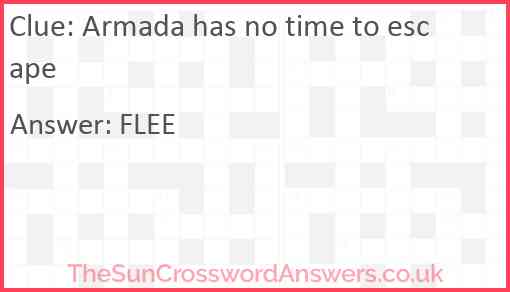Armada has no time to escape Answer