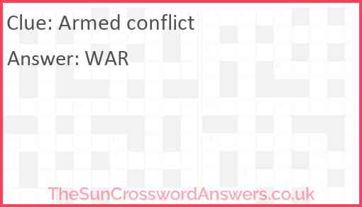 Armed conflict Answer
