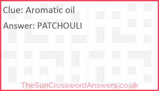 Aromatic oil Answer