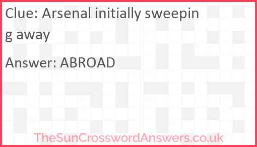 Arsenal initially sweeping away Answer