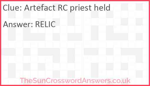 Artefact RC priest held Answer