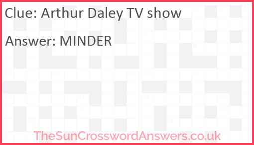 Arthur Daley TV show Answer