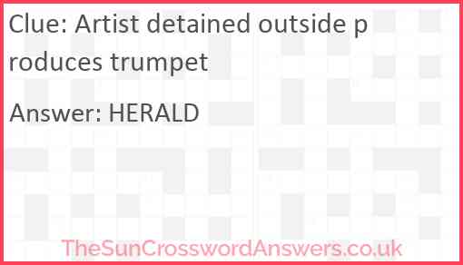 Artist detained outside produces trumpet Answer