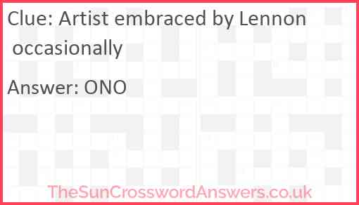 Artist embraced by Lennon occasionally Answer