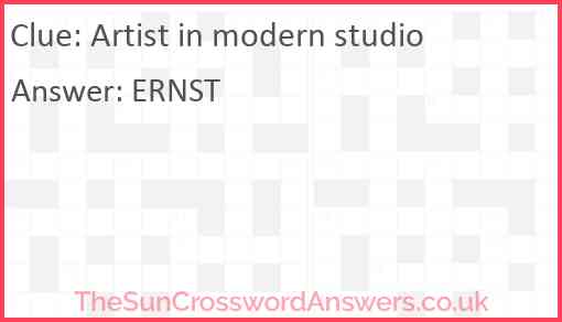 Artist in modern studio Answer