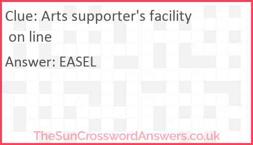 Arts supporter's facility on line Answer