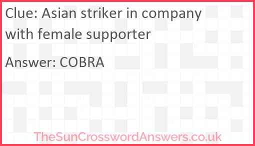 Asian striker in company with female supporter Answer