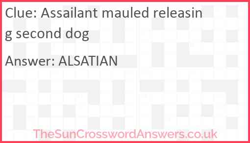 Assailant mauled releasing second dog Answer