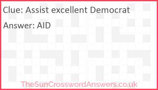 Assist excellent Democrat Answer
