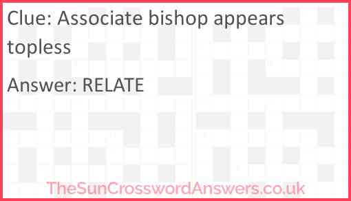 Associate bishop appears topless Answer