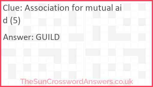 Association for mutual aid (5) Answer