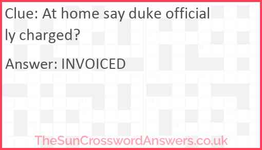 At home say duke officially charged? Answer