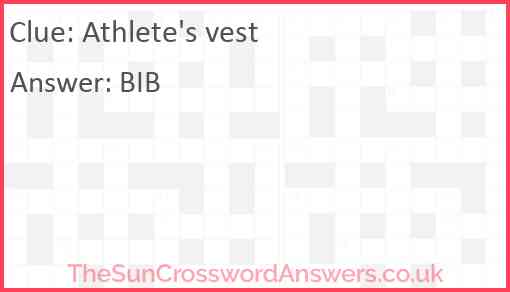 Athlete's vest Answer