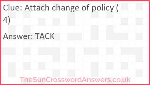 Attach change of policy (4) Answer