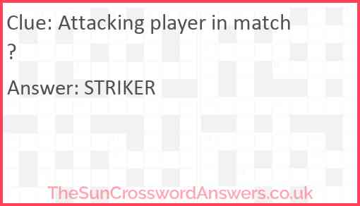 Attacking player in match? Answer