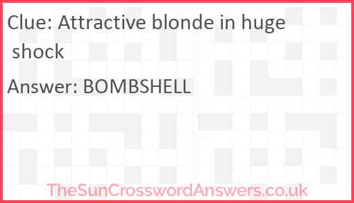 Attractive blonde in huge shock Answer