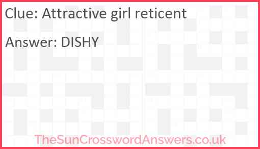 Attractive girl reticent Answer